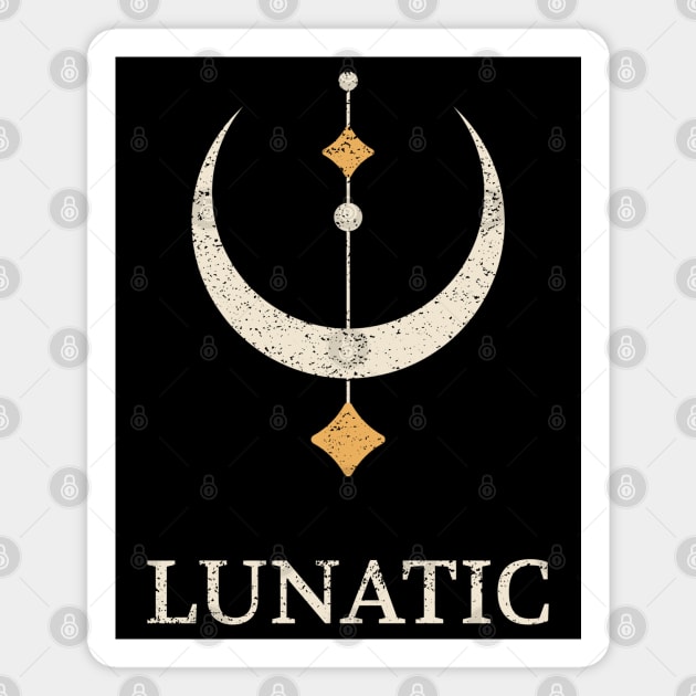 Celestial Lunatic – Mystical Moon & Stars Design Magnet by Stylecombinator